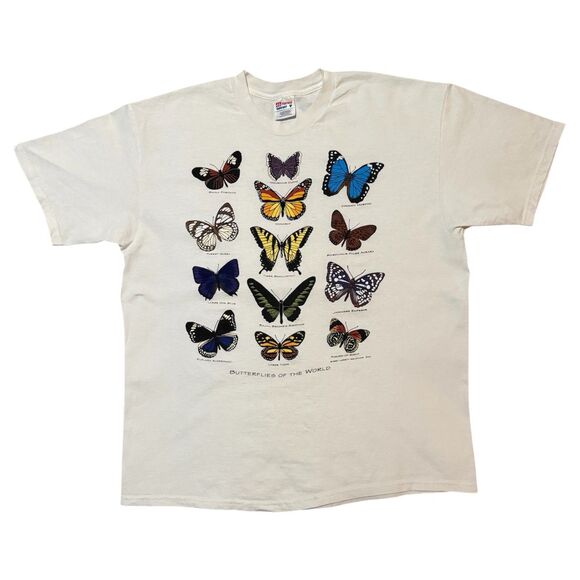 Hanes Other - Vintage 90s Butterflies of the World T Shirt XL Hanes Liberty Graphics Nature